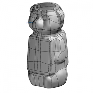 CAD surface model created from 3D scan data and Geomagic Studio software