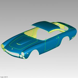 3D scan data of Ferrari car body