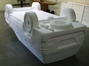 CNC Foam Milling, Structured Light 3D Scanning and Digital Enlargement of Toyota Land Cruiser
