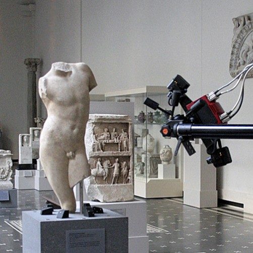 3D Scanning of a Roman male torso at the Greek and Roman gallery of the Metropolitan Museum of Art