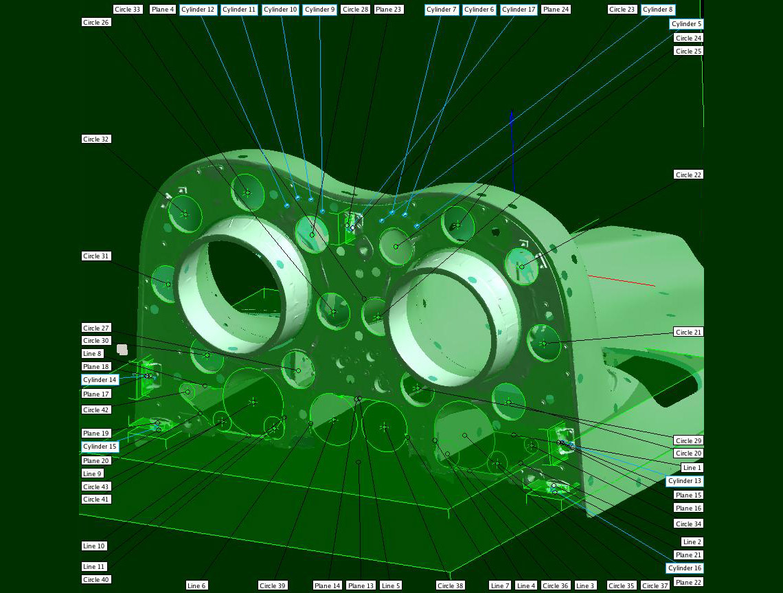 ATOS 3D scan data of Sikorsky helicopter cowling.