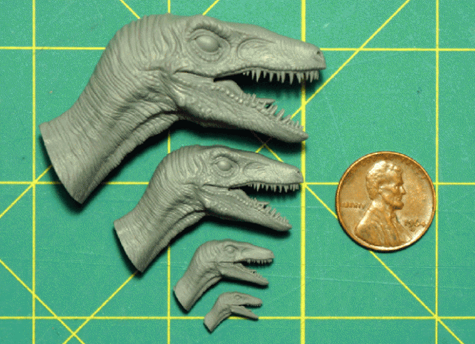 3D Printing and Digital Reduction Resin of Dinosaur Head