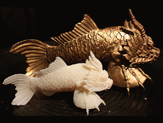 3D Printing and Digital Reduction of Victor Douieb Koi Dragon Fish