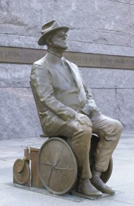 Statue of FDR at the Franklin Delano Roosevelt Memorial, Washington D.C. by artist Robert Graham