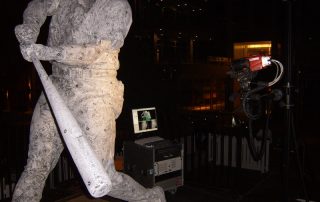 3D scanning Tony Gwynn bronze sculpture at San Diego's Petco Park with an ATOS 3D scanner