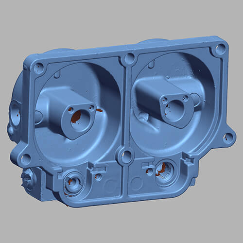 3D scan data of a carburetor part created with a Breuckman Stereoscan 3D scanner