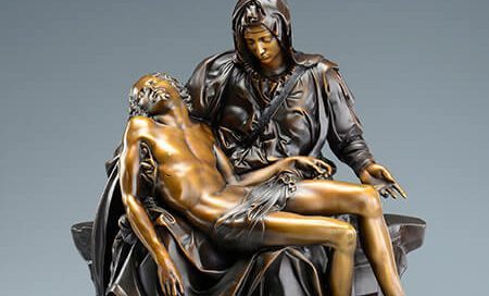 One-quarter scale bronze replica of Michelangelo's Pieta was created using 3D scanning, 3D printing, and bronze casting.