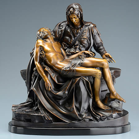 One-quarter scale bronze cast of Michelangelo's Pieta created using 3D scanning and 3D printing.