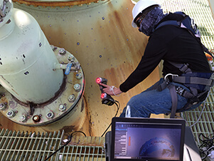 3D scanning a power generation plant using a Creaform Handyscan 3D scanner and an Aicon DPA photogrammetry system